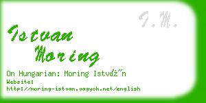 istvan moring business card